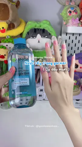 Unboxing nước tẩy trang Garnier da dầu mun #garnier #nuoctaytrang #nuoctaytranggarnier #fypシ゚viral🖤tiktok #xuhuong #yenlawunbox #lamdep 