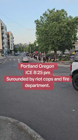 pdx protest at ICE  #pdxriot2025 cooking with cops turning up hear nt being visible to taunt. 