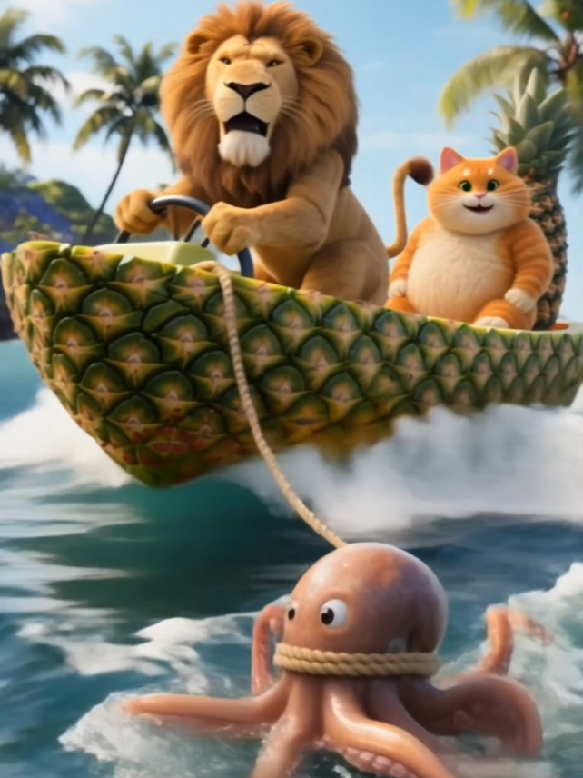 Fat orange is kidnapped by the octopus 🐙#creatorsearchinsights #cat #catlover #orangecat #funnycat #funnycatvideo #oyen 