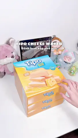 Bánh k xốp phô mai TIPO CHEESE WAFER sự ngọt ngào đến tan chảy 🧀🐭 #banhxop #banhxopphomai #phomai #cheesewafer #tipo #wafer #bánh #ăn #anvat #review #unboxing #xuhuong #fyp #chichi2k 