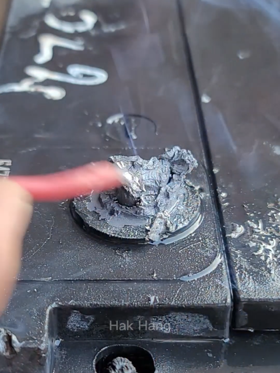 The damaged battery headisrepaired. #Battery #Repair 