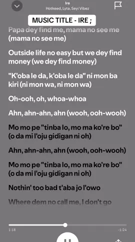 MUSIC TITLE - IRE ; #creatorsearchinsights #nsnv #billiondollarbaby #seyivibez #seyivibez🔥📌💯 #lyta #hotkeed #nsnv❤️💯🤩✅fypgoviral #nsnv❤️💯🤩✅ #loseyi #loseyiprofessor #vibezinc #vibezincorporation #creatorsearchinsights 