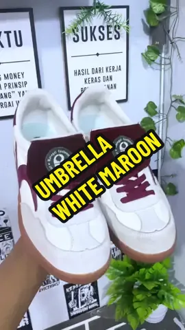 casual abis 🥵🫵🏻 #umbrella #whitemaroon #raingel #brandlokal #lokalbrand #sepatulokal #sepatu #sepatucasual #casual #fyp #foryou 