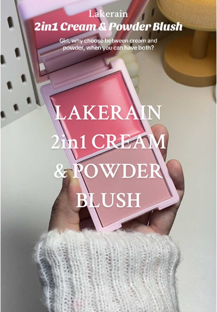 Why settle for one? Lakerain gives you both! #MakeupHacks #LakerainBlush #2in1Beauty #BlushGoals #tiktokmademebuyit #fyp #2in1blush #makeup 