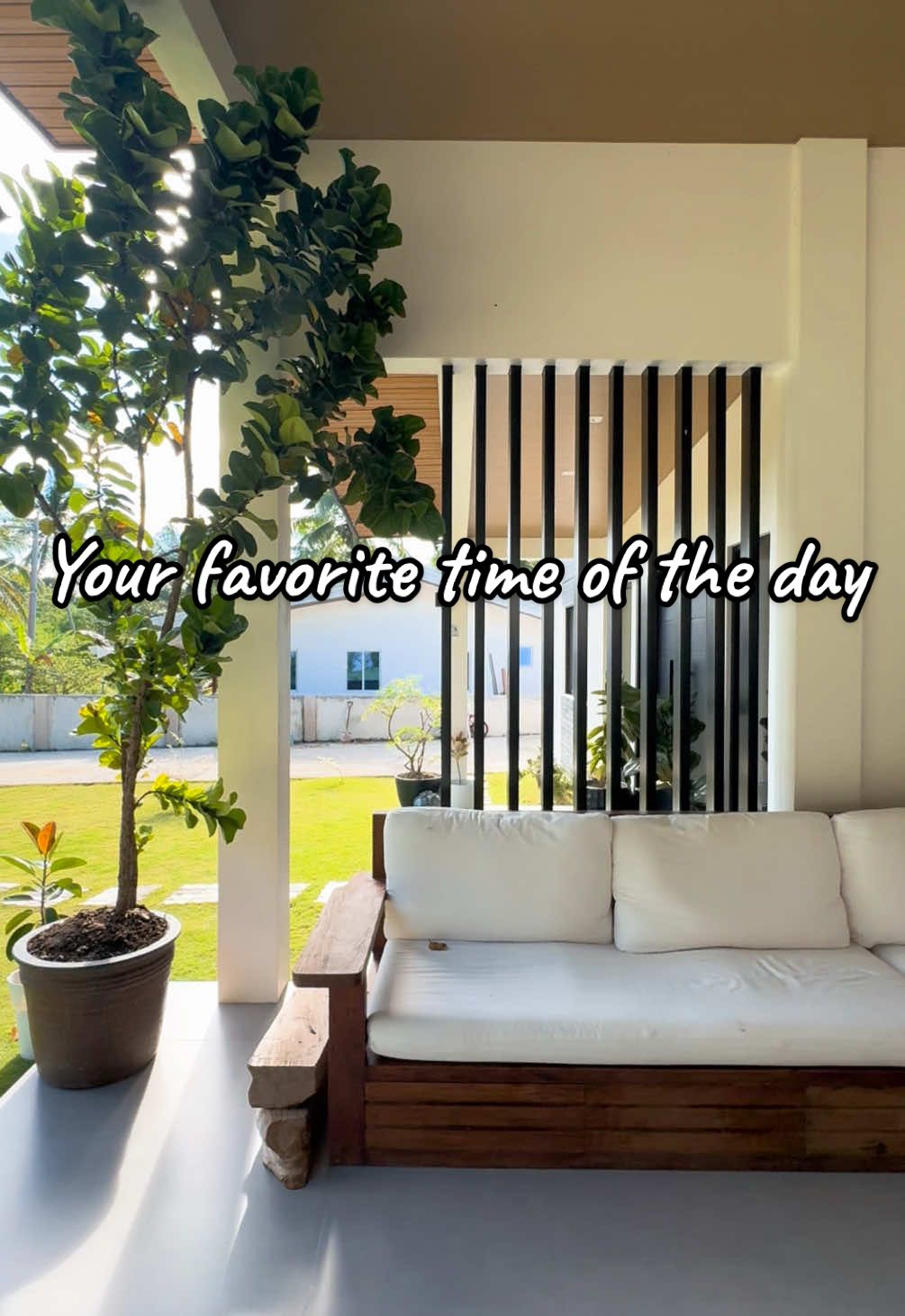 Golden hour spills its light through the windows of your dream home. Gratitude lingers in the air— for a kind and loving husband, for children whose laughter warms the walls, and for the stillness, the peace, of a life gently unfolding in quiet joy. #fyp #family #lawn #dreamhome #modernorganic #minimalisthome #openspaceliving #homebuddiesph #modernhouse #goldenhour 