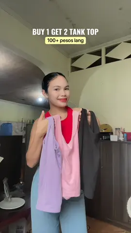 Sobrang sulit naman ng tank top nato naka buy 1 get 2 na! #tanktop #topsforwomen #buy1get2 #doubleliningtop #sandotop #budolfinds #fyp #fypage 