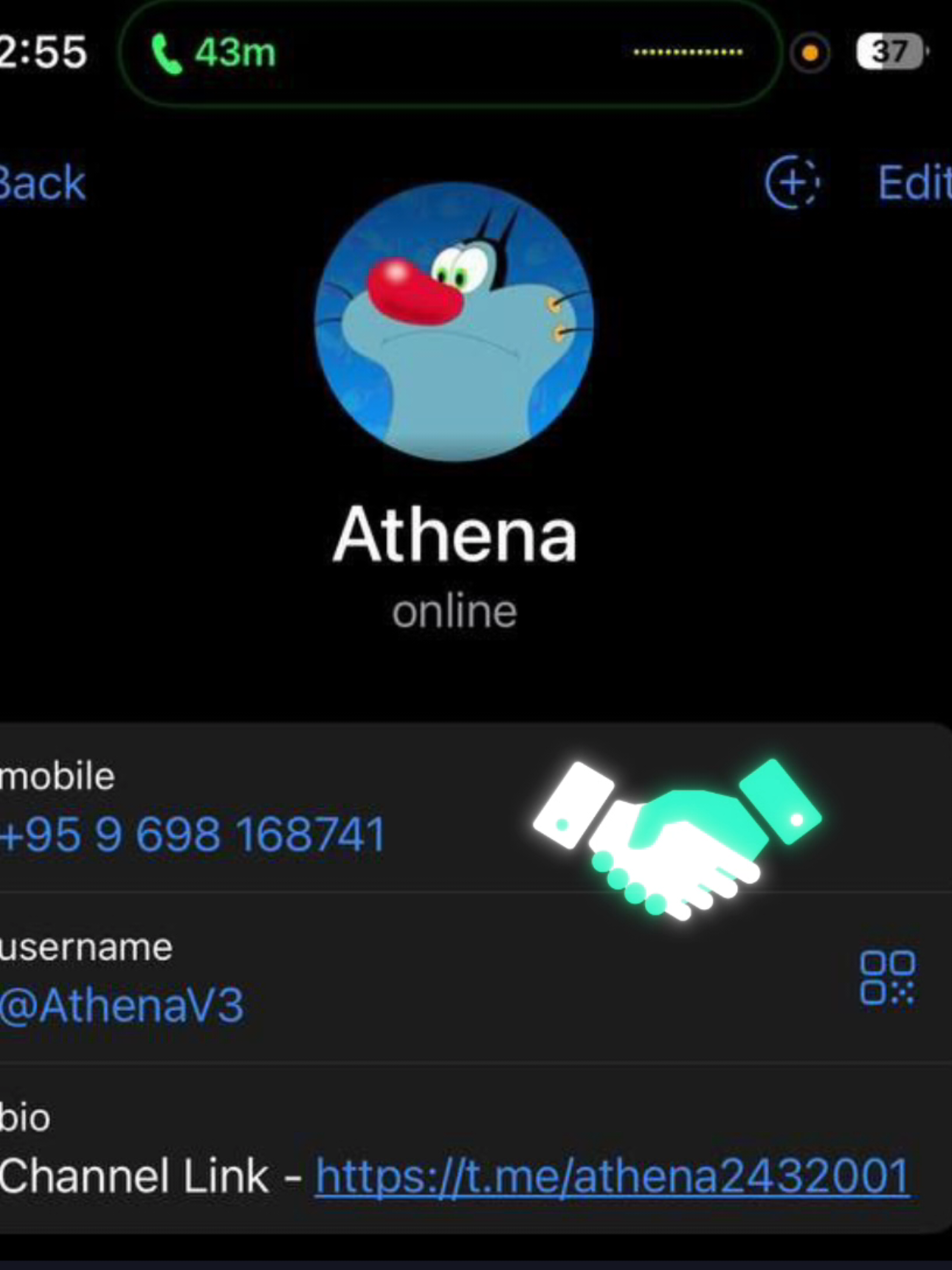 Telegram = @athenav3 