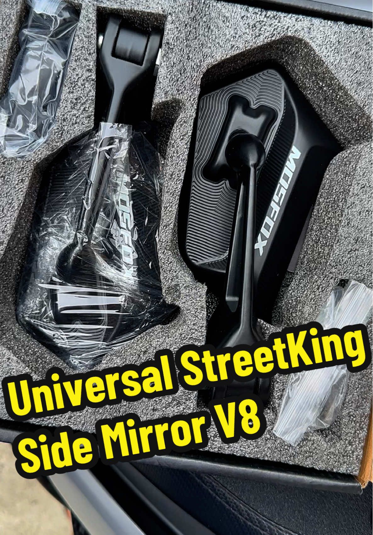 Universal StreetKing Side Miirror Version 8 High Quality.. #sidemirror #universalsidemirror #streetkingsidemirror #motorcycleaccessories #fyp 