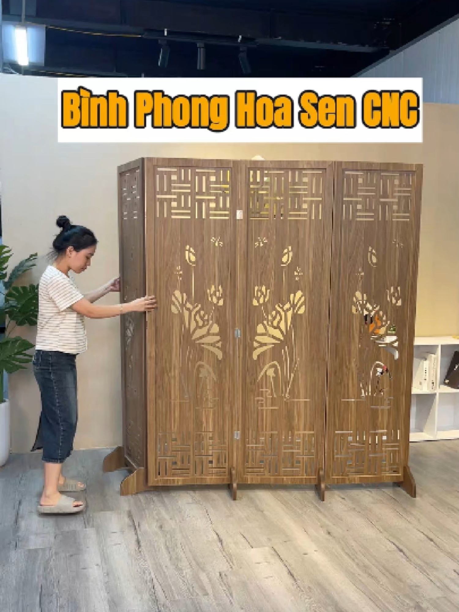 Bình phong hoa sen cắt CNC siêu đẹp và sang trọng #binhphongcanvas #phongthuytamlinh #binhphongvachngan #binhphong #binhphonghoavan #nộithất #xưởngsảnxuất #đạilý #IGA #decor #trangtri #khônggianthờ #hoasen
