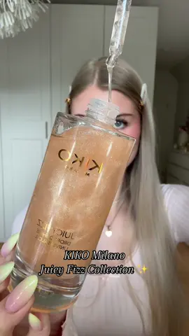 I’m obsessed ✨ NEW @KIKO Milano Juicy Fizz Collection  #KIKOMilano #KIKOJuicyFizz #kiko #kikomilano #kikojuicyfizz #bodyoil #bodyshimmer #shimmerbodyoil #highlighter #glittermakeup #makeupswatches 