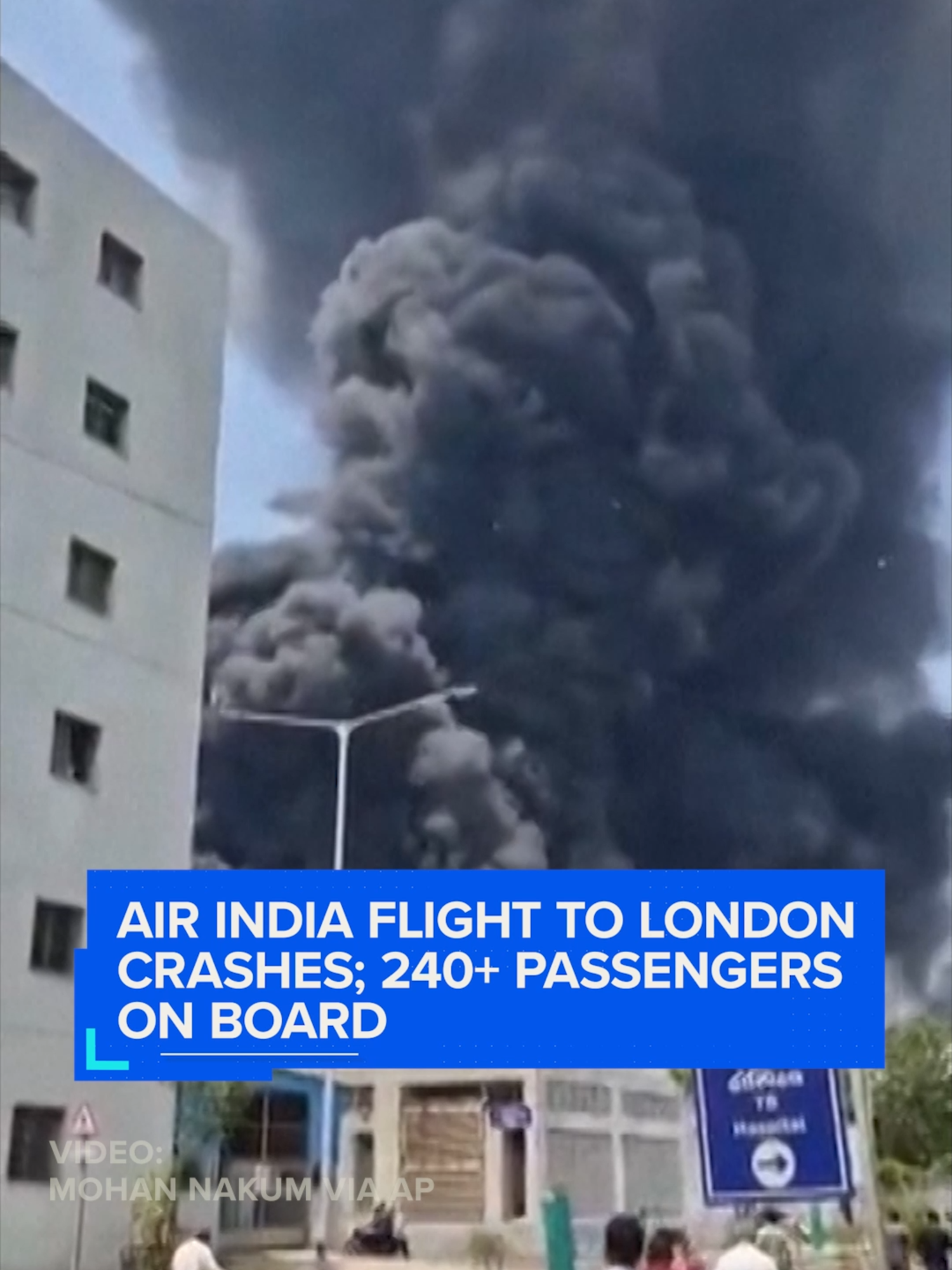 An #AirIndia passenger plane bound for #London crashed Thursday in India’s northwestern city of Ahmedabad, the airline reported. There were more than 240 passengers and crew members on board the flight.