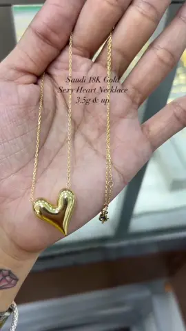 Try our Saudi 18K Gold Sexy heart 💛 centerchain necklace #gold #saudigold #mhinniecollection #mhinniescollections #necklace #goldinvestment #fyp @Rose 