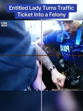 Entitled Lady Turns Traffic Ticket Into a Felony #police #cops 