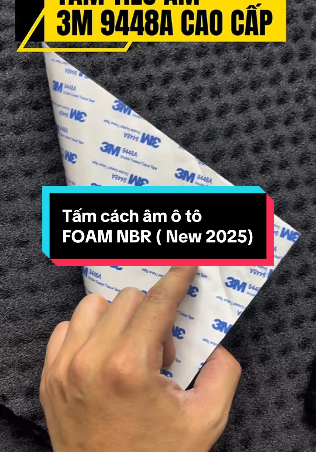 🚗 Tấm tiêu âm Foam NBR - 3M loại cao cấp đảm bảo siêu bám chắc với công nghệ chống cháy, kháng nhiệt độ cao có kiểm test do anh em gara thực hiện #cachamoto #cachamxehoi #3m #oto #trending #autocarclub #ôto #chongnong Giá 220k/ tấm 👍