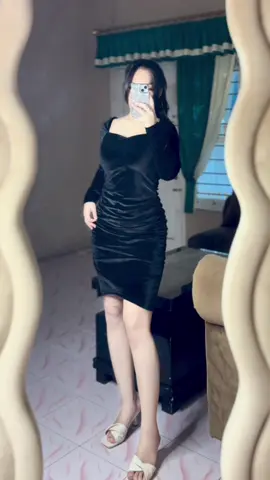 bodycon dress velvet gemess poolll💋#dressup #belilokal 