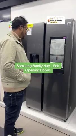 Replying to @😎 OUTTA CONTROL 😎®️ The new Samsung Family Hib Frodge can open its Doors at Your command! #SmartFridge #AIFridge #SmartAppliances #ConnectedLiving #SmartHome #TechForHome #FutureOfLiving #HomeTech #SmartKitchen #NextGenAppliance #SamsungFridge #SamsungFamilyHub #FamilyHub #DoubleDoorFridge #SideBySideFridge #FridgeGoals #KitchenCooling #CoolTech #FreshLife #ModernFridge #BawasFurnishers #AvailableAtBawas #SouthAfricaShops #SAHomes #SADeals #SmartLivingSA #TechForAfrica