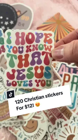 These stickers are so pretty!! Absolutely love all of them and such a good deal too!! Perfect for vbs, parties, decorating and more! #christian #stickers #biblestickers #jesuslovesyou #godisgood #faith #giftideas #vbs #tiktokshopcreatorpicks #tiktokshopsummerturnup #tiktokshop 