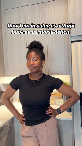 Everything I ate in a day on a calorie deficit. 2 week meal plan link in bio. Start today.  #nourishwithposii #healthynigerianfoods #wieiad #nigeriantiktok #nigerianincanada 