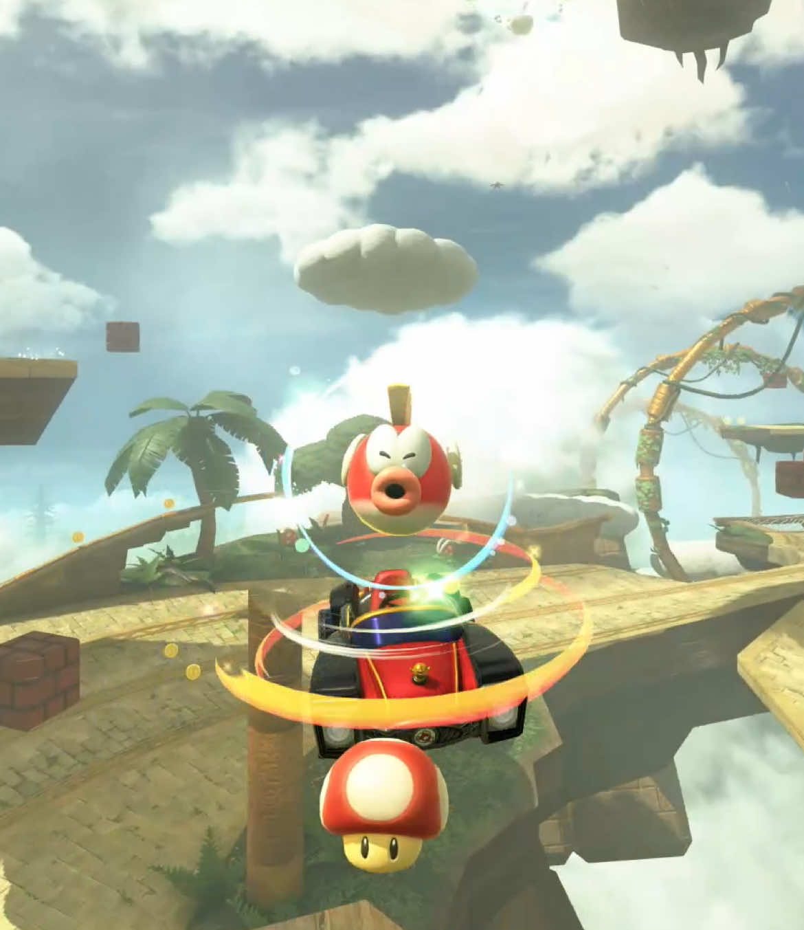 Idk if this is even possible to do in a real race, i will test it. It’s a very cool trick jump either way. #mariokartworld #nintendoswitch2 #nintendo #nintendoswitch #mariokart #shortcut #viral 