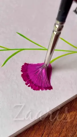 3D one stroke flower painting. #flowers #3d #painting #arttiktok #onestroke 