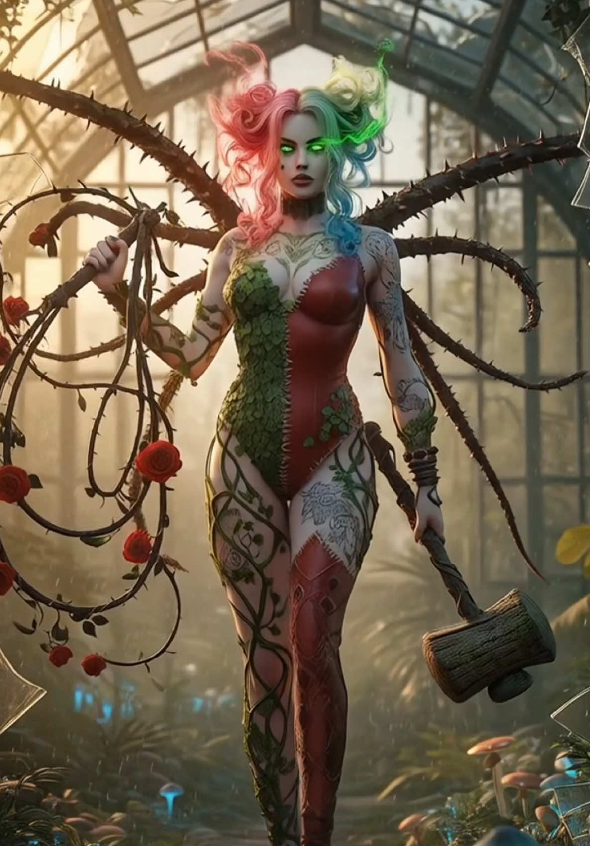 Evil fusion? 😳#fyp #ai #fusion #hybrid #fypシ #harleyquinn #dc #aiart 