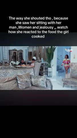 The way she shouted tho , because she saw her sitting with her man ,Women and jealousy ,, watch how she reacted to the food the girl cooked #fypシ゚ #treasurejthomas #nollywoodmovies 