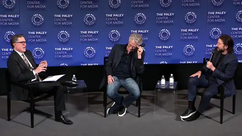 Stephen Colbert and Tony Gilroy share a laugh about the pricey scenes in Andor—and Tony reveals a fun fact: in Season 1, they couldn’t use a backlot because The Little Mermaid had it booked. But by Season 2, they finally got their turn! @starwars