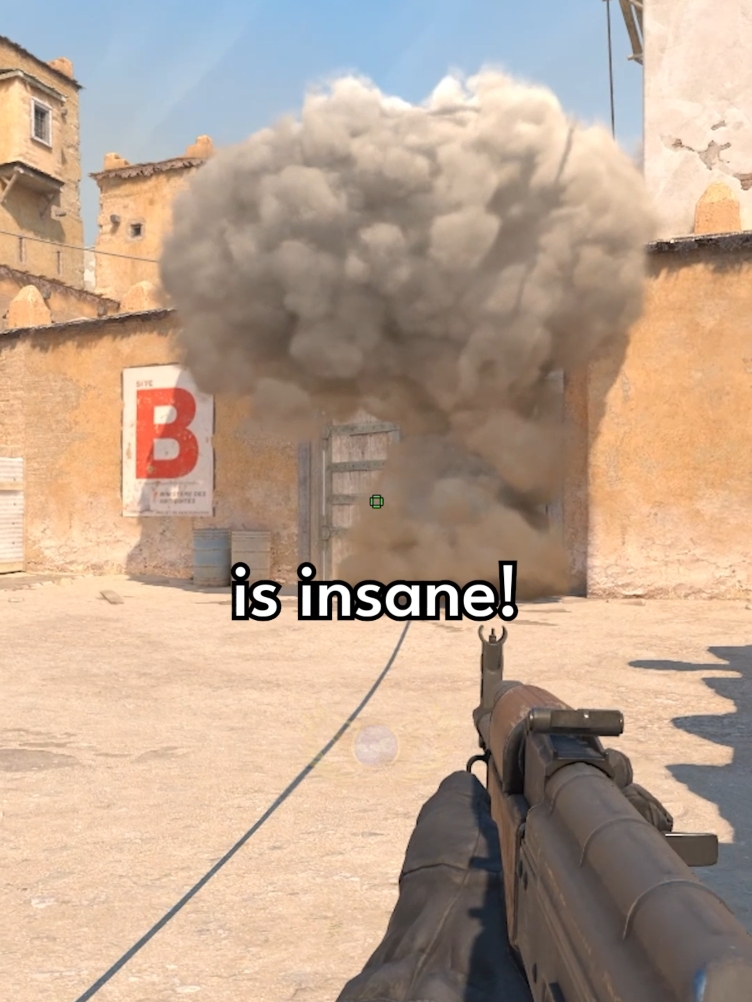 Fastest B-Smoke Trick You NEED To Try! 🔥 #cs2 Need a fast B site smoke on Dust 2 in CS2?  This easy CS2 guide will show you how to throw a simple and effective smoke!