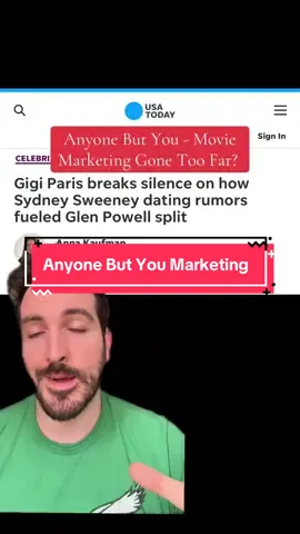 Weird stuff from Glen Powell and Sydney Sweeney imo. There’s doing what you need to do to sell movie tickets, and then there’s having a basic lack of respect for your partners. Anyone but you being a mild success wasn’t worth this, bad look all around. #movie #anyonebutyou #sydneysweeney #glenpowell #film #hollywood #actor #entertainment  