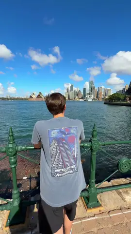 Theme park fit check at LUNA PARK in Sydney, Australia 🇦🇺🎢 Our staple United States of Amusement tee in denim 🦅 #fitcheck #themepark #rollercoaster #ride #lunapark #sydney #australia 