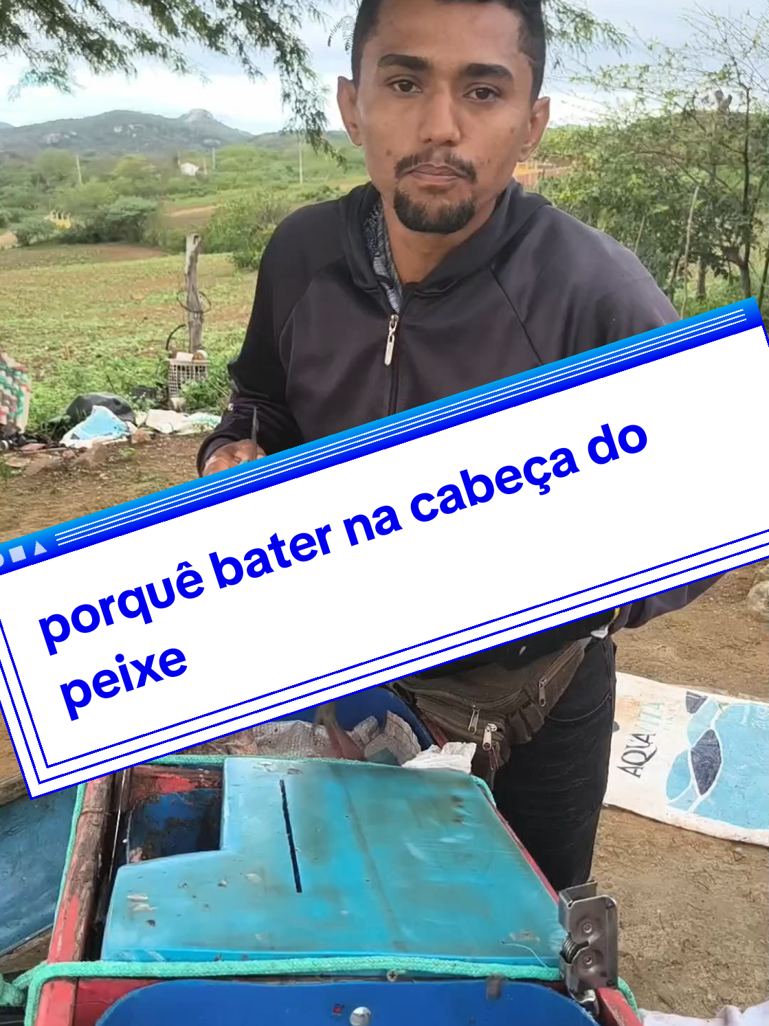porque bater na cabeça do peixe #pexeiro #peixe #pesca #peixaria #tilapia 
