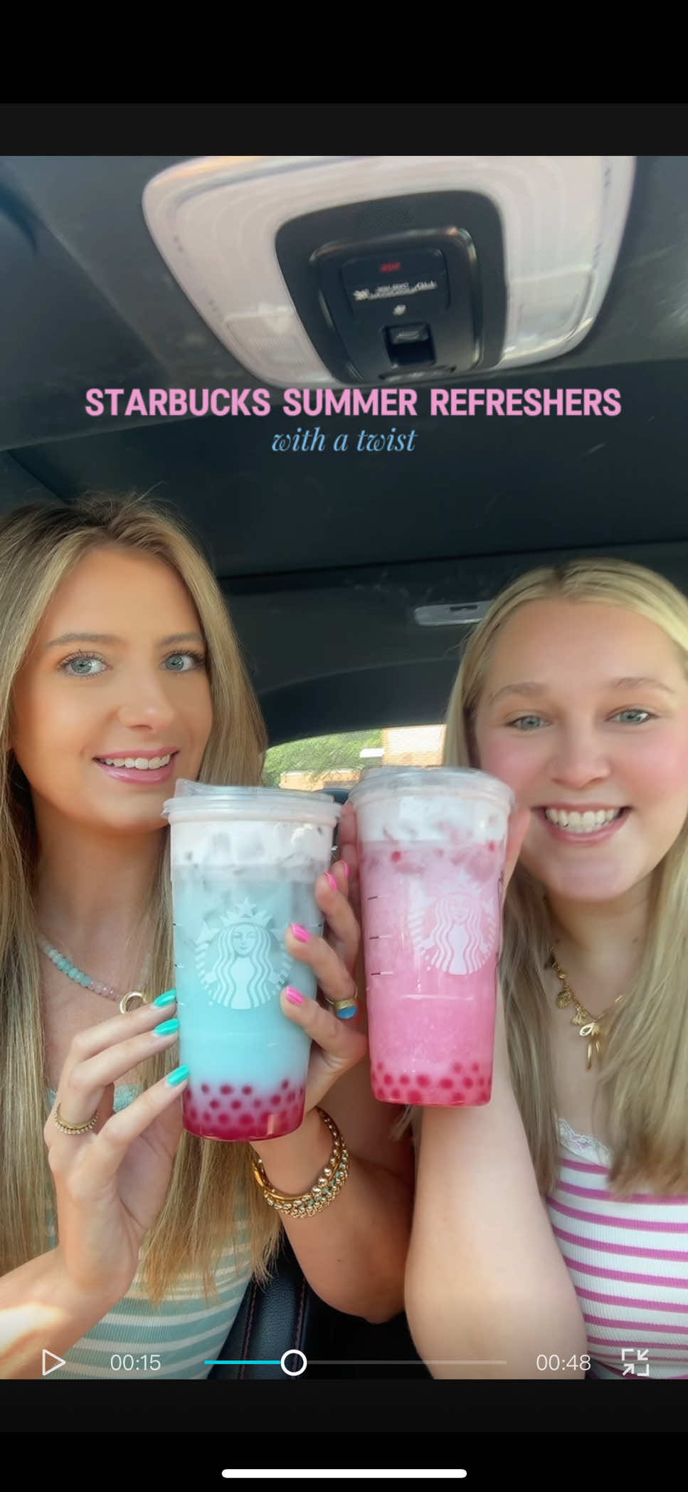 Replying to @@Itsyagirl12345🏳️‍🌈 RUNN and try these drinks for summer! 🩵🩷✨ #starbucks #summerdrinks #summerskiesdrink #boba #starbucksboba #pinkdrink #starbuckssecretmenu @cary_ashley_ 
