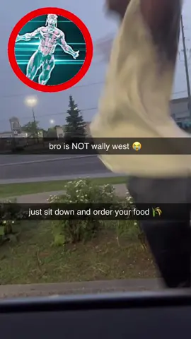 at the drive-thru is crazy 😭🌾🪫 #dindin #wallywest #solos #drivethru #fyp