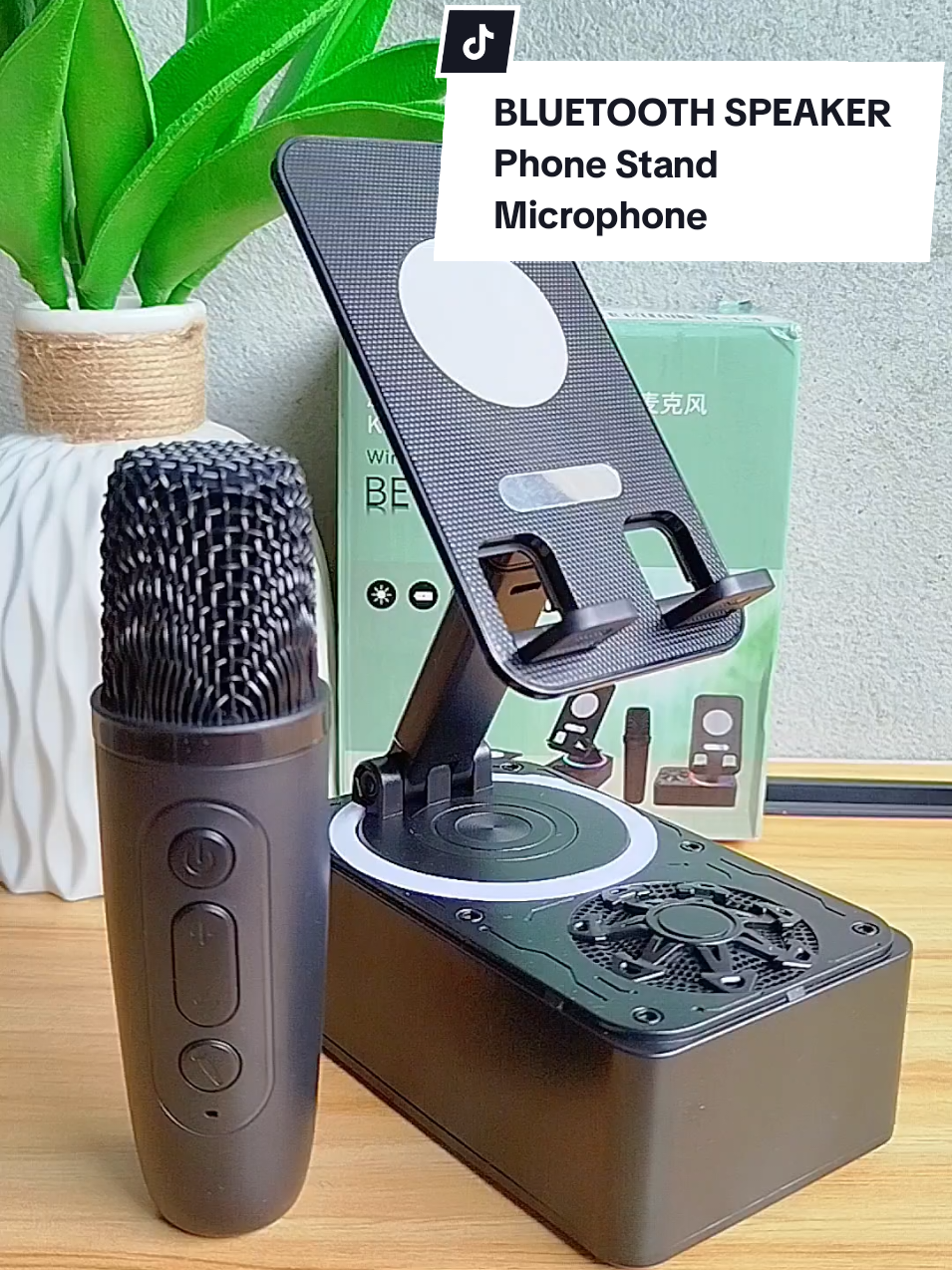 4 in 1; Bluetooth Speaker, Phone Stand, Powerbank and with Microphone. Kantahan everyday kapag ganito ka solid ang gamit. May mini videoke ka na. #wirelessspeaker #bluetoothspeaker #phonestand #phoneholder #powerbank #foldable #microphone  #bluetoothstandspeakerfoldable #4in1phoneholderpowerbankspeaker #rotatablephoneholder #fyp #foryoupage 