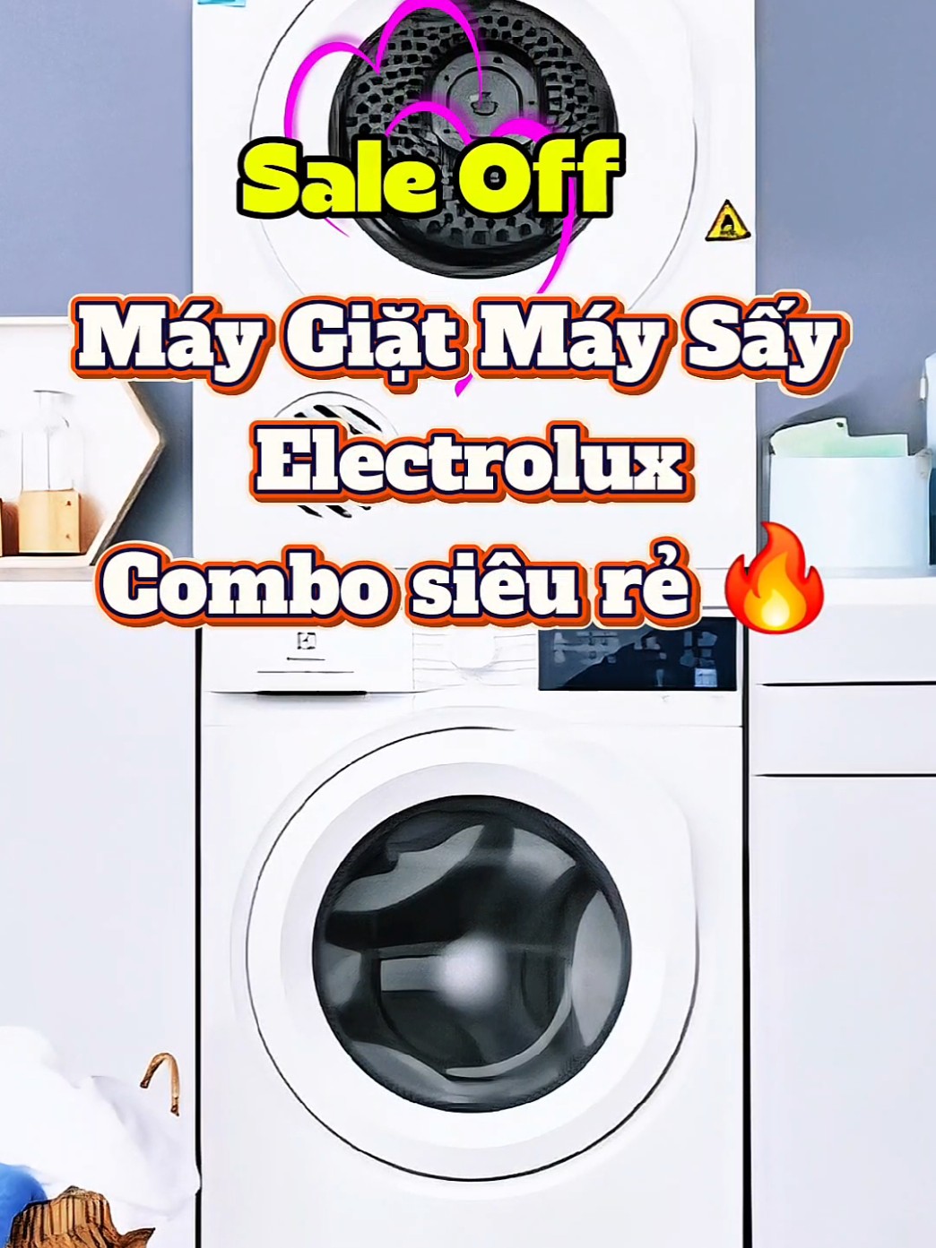 Combo siêu rẻ Máy Giặt Máy Sấy #Electrolux #maygiat #maysay #combo #giasieuhoi #giatot #giadinh #giadung #giadungtienich #giadungthongminh #giadungtienloi 