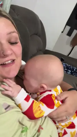 Watch my baby loose his absolute mind & then realize he’s being recorded 🤣🩵 #babiesoftiktok #babyboy #babytok #breastfed #breastfedbabyprobs #funny #son #silly 