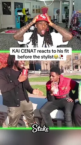 KAI CENAT reacts to his fit before the stylist😭🥀 #Kai #kaicenat #twitch #fyp #amp #rayasianboy #bet #betawards bet awards red carpet kai cenat kevin hart drusk #kevinhart #druski 