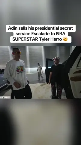 Adin sells his presidential secret service Escalade to NBA SUPERSTAR Tyler Herro 🤯  #adin #n3on #NBA #fyp #viral 
