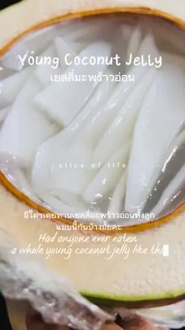 Young coconut jelly in Bangkok Thailand #youngcoconut #coconutjelly 