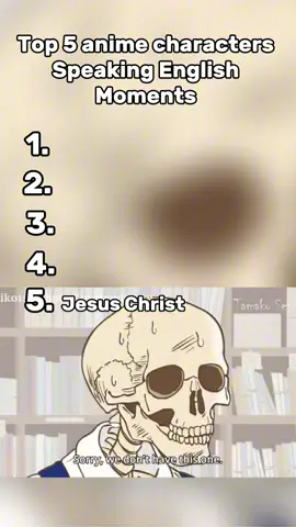 Top 5 anime characters speaking English moments #dio #theworld #fyp 