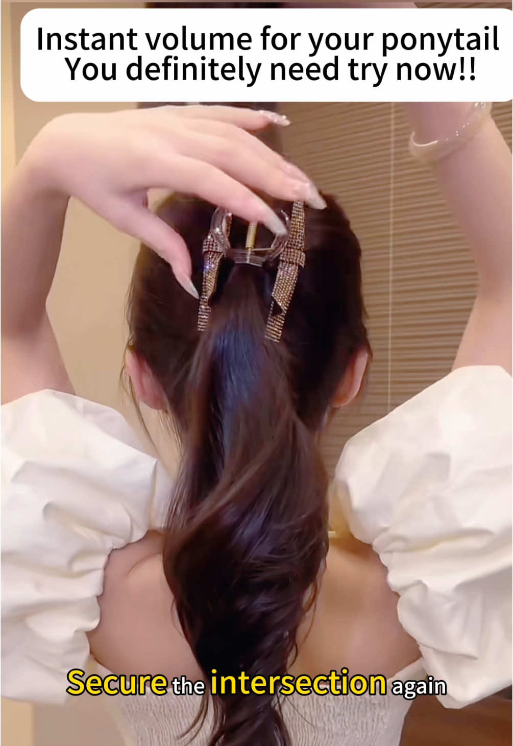 Instant Volume for Your Ponytail – Love This Easy Claw Clip Hack! #shorts #fashion #beauty #hairstyle #elegant
