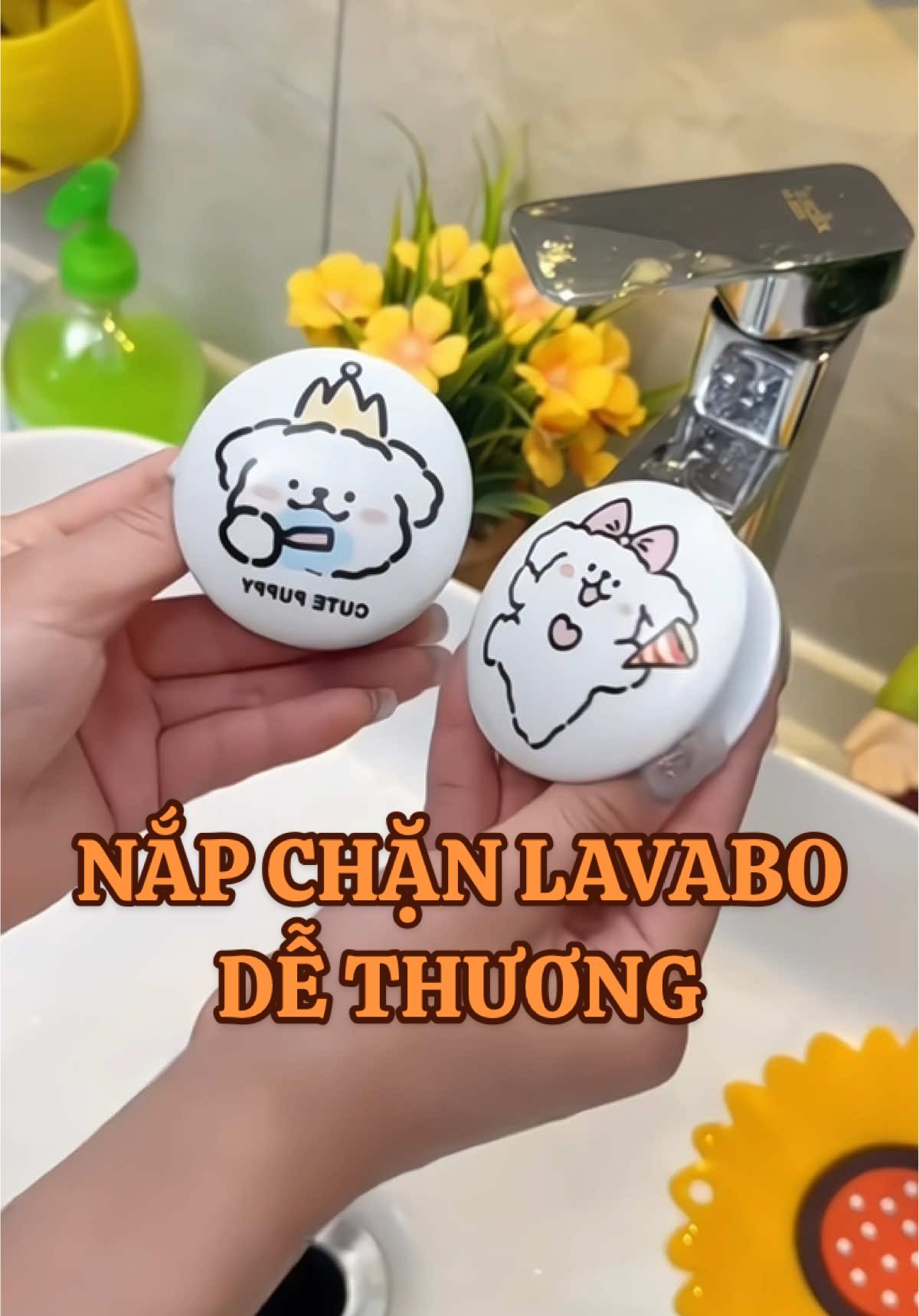 Nắp chặn Lavabo bồn rửa mặt dễ thương #napchanlavabo #napchanbonruamat #haidohay 