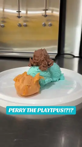 In honor of the new season of @Phineas and Ferb. @Dan Povenmire you should come visit🧡💙 #platypus #cartoon #disney #icecream #dogdays 