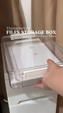 This clear file box keeps everything neat, visible, and ready to grab! 👌✨ #acrylicstorage #acrylicbox #transparentbox #clearorganizer #transparentorganizer #documentsorganizer #fileorganizer #filestorage #storage #organizer #studentmusthave #fyp #foryou 