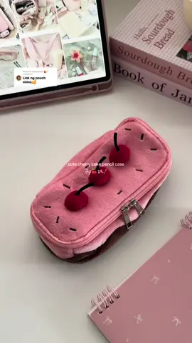 Replying to @𝗗𝗼𝗻𝗻𝘆𝗳𝗶𝗻𝗱𝘀 🙋‍♀️ found the cutest cherry pouch/pencil case! 𝜗𝜚🍒ᝰ.ᐟ #cherrypouch #pencilcase#cherrypencilcasee #pouch #cherry 