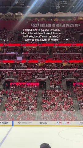 okay I’m done now. TY Taylor for making today even more special 🥹🫠  and maybe this video is slightly more clear zoomed out. maybe  #taylorswift #floridapanthers #taylorsversion  #hockeyromance #stanleycupplayoffs #nhlplayoffs #edmontonoilers @NHL