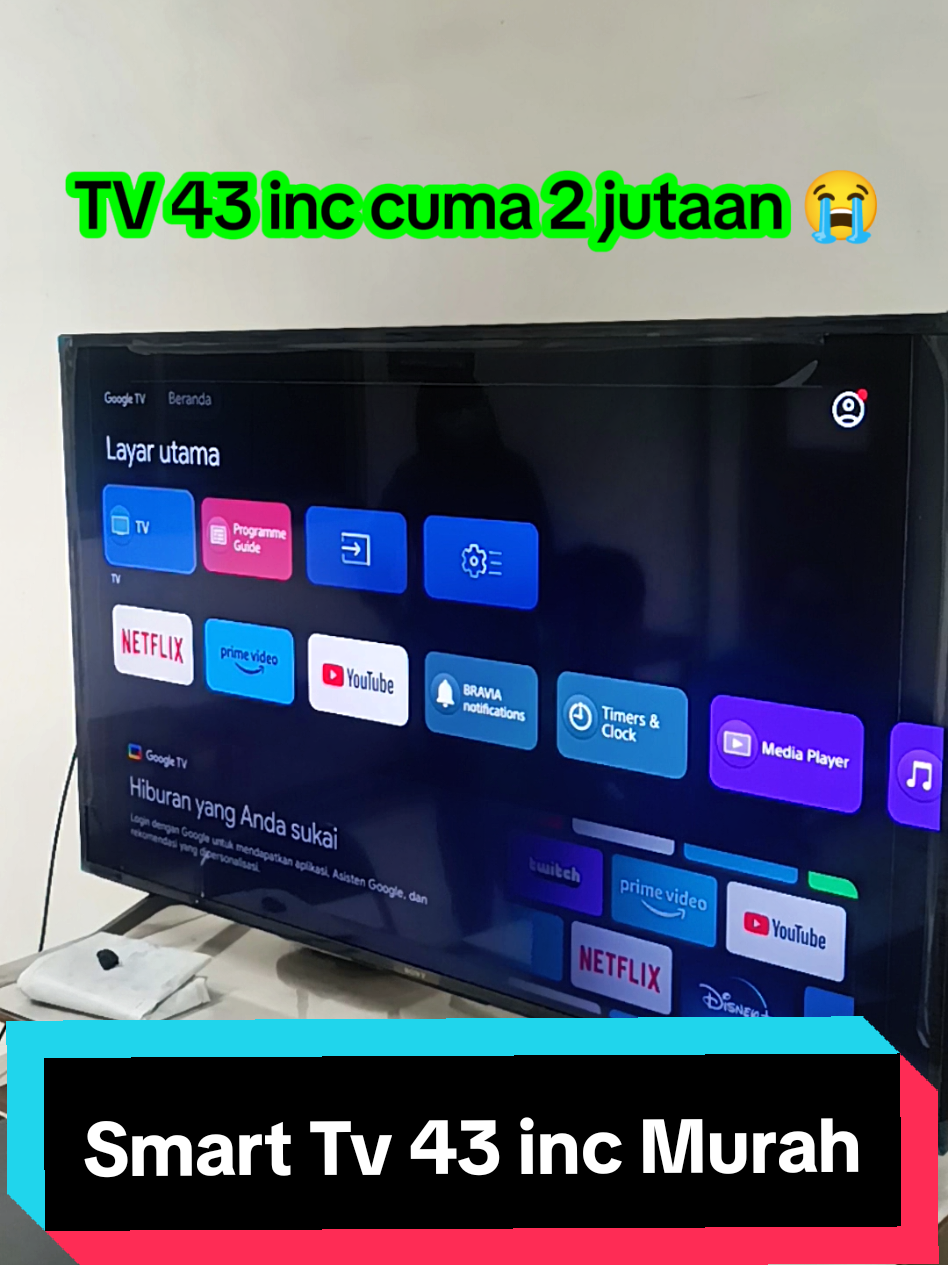 Smart Tv 43 inc cuma 2 jutaan  #tv #smarttv #tvdigital #tvmurah #jumatberkah #fyp #satukontentiaphari 
