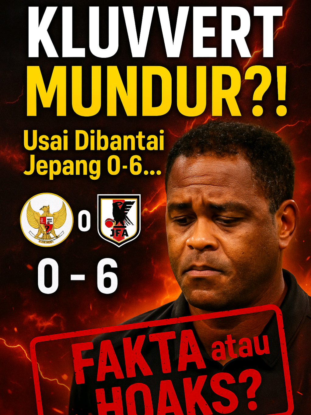 “Patrick Kluivert Mundur dari Timnas?! Fakta Mengejutkan Setelah Dibantai Jepang 0-6!” #TimnasIndonesia #PatrickKluivert #KualifikasiPialaDunia #FaktaAtauHoaks #BolaViral #SepakBolaIndonesia #BeritaViral #KluivertOut #HoaxBola #FYP #FYPIndonesia