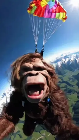 Flying Bigfoot #bigfoot #parachute #fyp #skydiving #bigfootisreal 