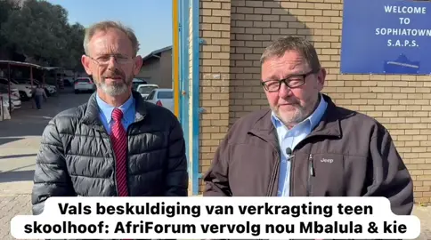 Jaco Pieterse, die skoolhoof van die Oos-Kaap wat valslik deur Fikile Mbalula en ander politici daarvan beskuldig is dat hy ’n dogtertjie verkrag het, het vandag met die hulp van adv. Gerrie Nel en sy span by @afriforum se privaatvervolgingseenheid kriminele klagtes van crimen injuria teen onder meer Mbalula en Julius Malema aanhangig gemaak. Hierdie kriminele klagtes is slegs die begin. AfriForum het ook sy regspan opdrag gegee om siviele stappe te neem teen Mbalula en ander, insluitend Pumzile van Damme, wat gepoog het om Pieterse se lewe te verwoes met leuens en wat ook AfriForum valslik beswadder het. Mbalula en kie moet betaal, letterlik én figuurlik.